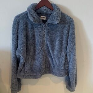 Sunday Best Aritzia teddy jacket steel blue size small